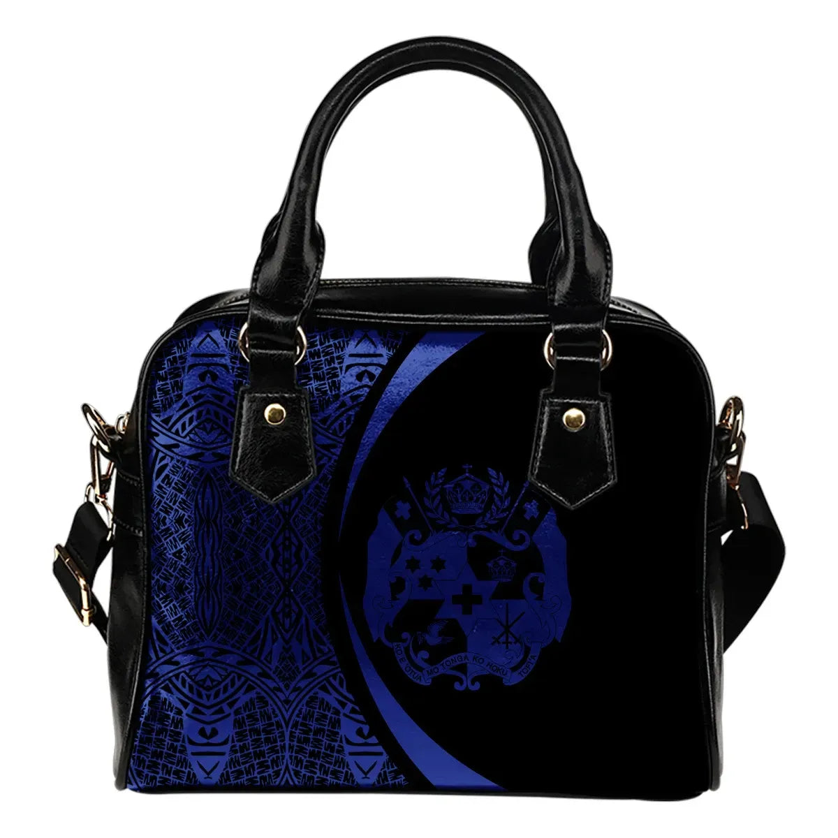Tonga Coat Of Arms Polynesian Shoulder Handbag Circle Style 04