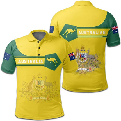 Australia Coat Of Arms Polo Shirt Simple Style