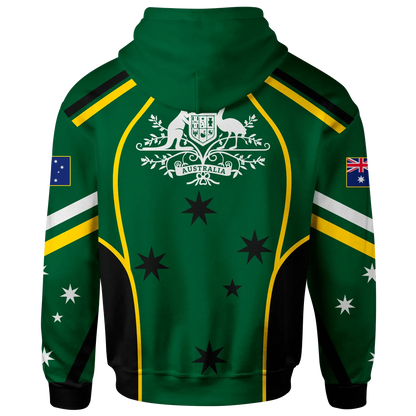 Australia Hoodie Australian Coat Of Arms Green Hoodie Unisex
