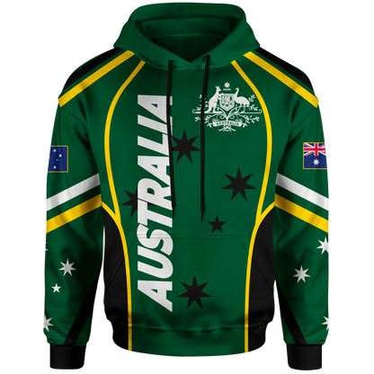 Australia Hoodie Australian Coat Of Arms Green Hoodie Unisex