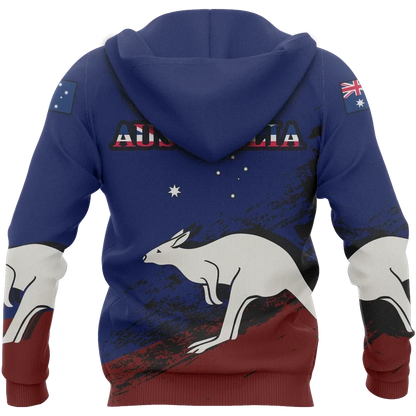 Australia Special Hoodie Unisex Printed Zip Hoodie