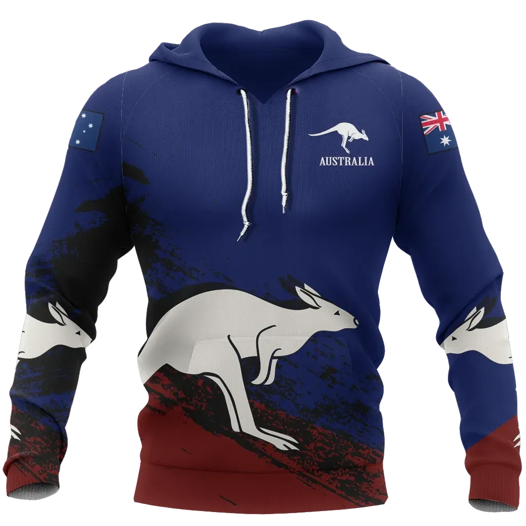 Australia Special Hoodie Unisex Printed Zip Hoodie