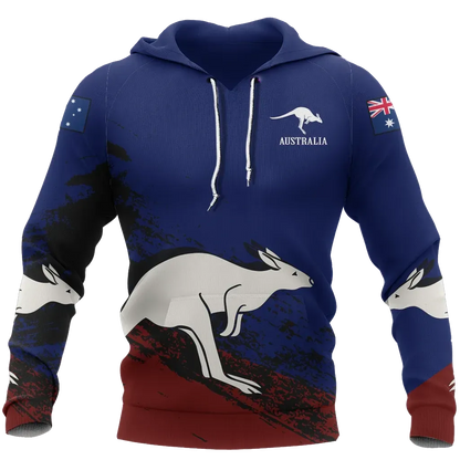 Australia Special Hoodie Unisex Printed Zip Hoodie