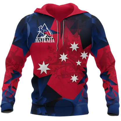 Australia Hoodie Australian Coat Of Arms Hoodie Southern Cross Australia Unisex