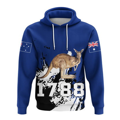 Australia Kangaroo Flag Hoodie Spaint Style