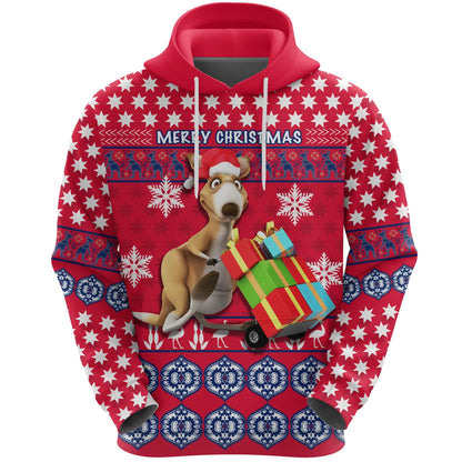 Australia Kangaroo Hoodie Christmas Version