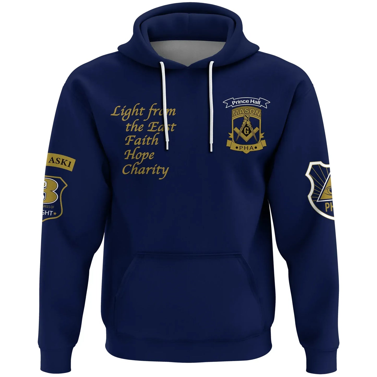 Freemasonry Hoodie All Over Print Unisex Zip Blue Hoodie