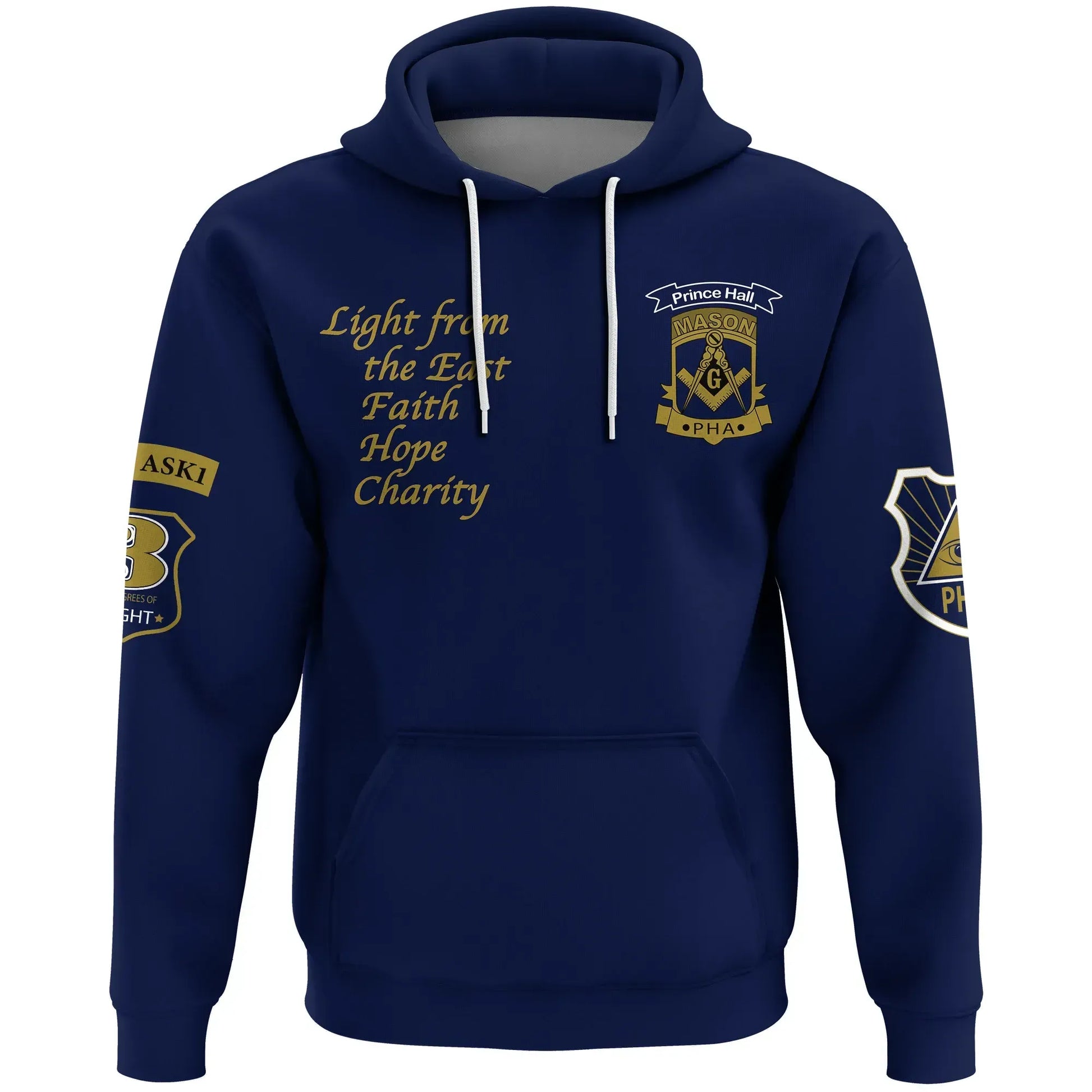 Freemasonry Hoodie All Over Print Unisex Zip Blue Hoodie