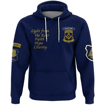 Freemasonry Hoodie All Over Print Unisex Zip Blue Hoodie