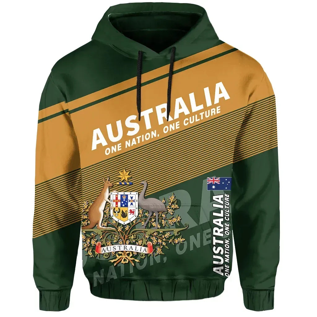 Australia Hoodie Flag Motto Limited Style