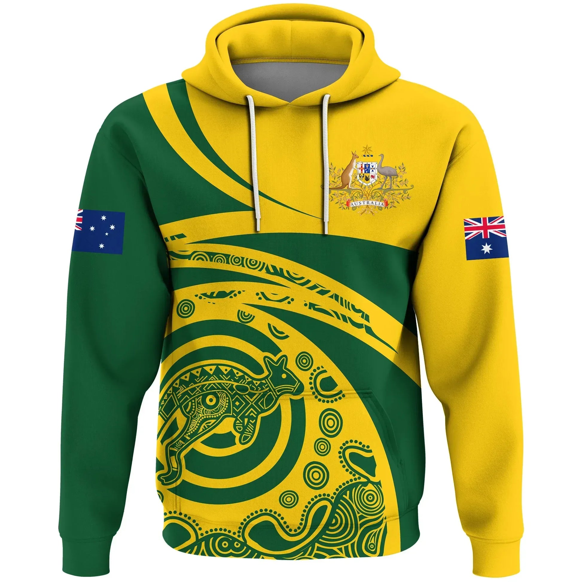 Australia Hoodie Kangaroo Unisex Printed Zip Hoodie