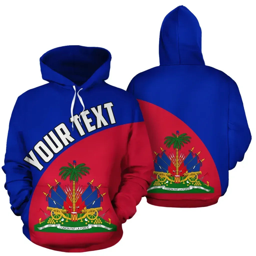 Haiti All Over Hoodie Coat Of Arms Polynesian Custom Hoodie