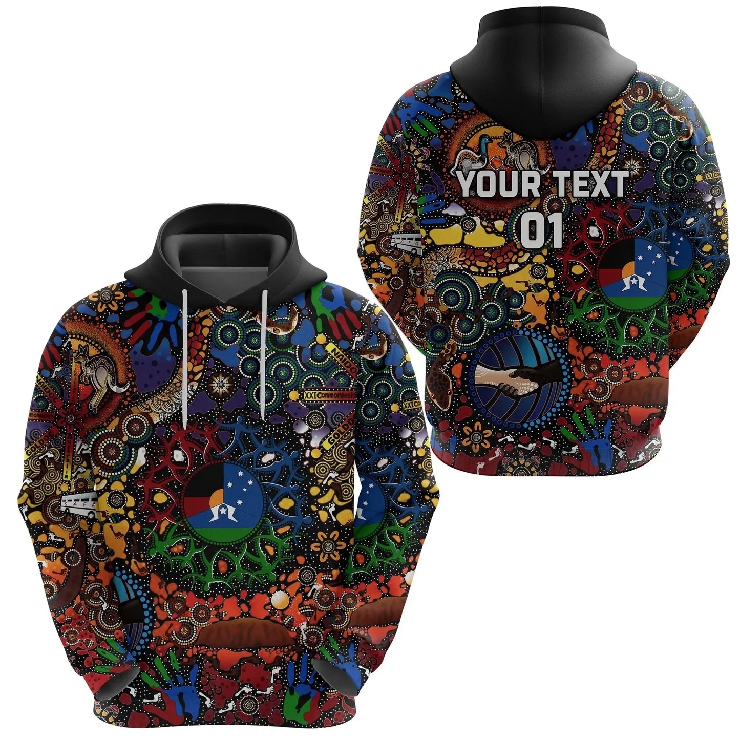 Custom Personalised Australia Naidoc Week 2021 Hoodie Indigenous Be Proud, Custom Text And Number