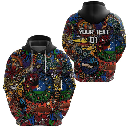 Custom Personalised Australia Naidoc Week 2021 Hoodie Indigenous Be Proud, Custom Text And Number