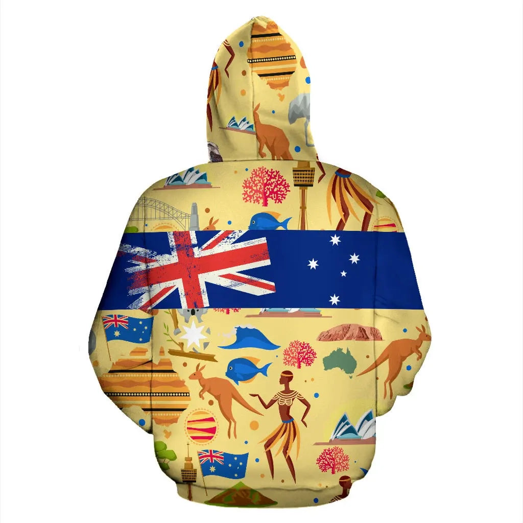 Australia Soul Hoodie Unisex Printed Zip Hoodie