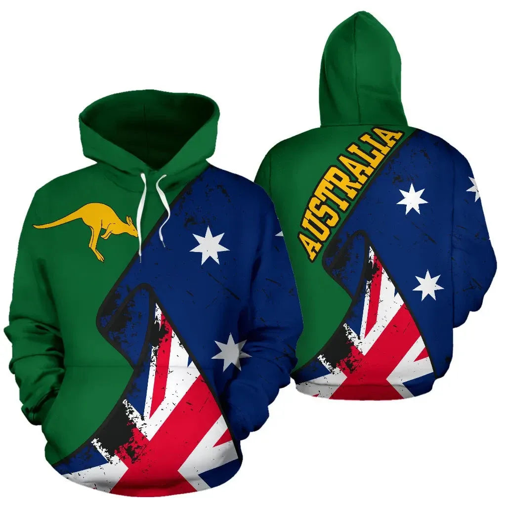 Australia Special Grunge Flag Pullover Hoodie