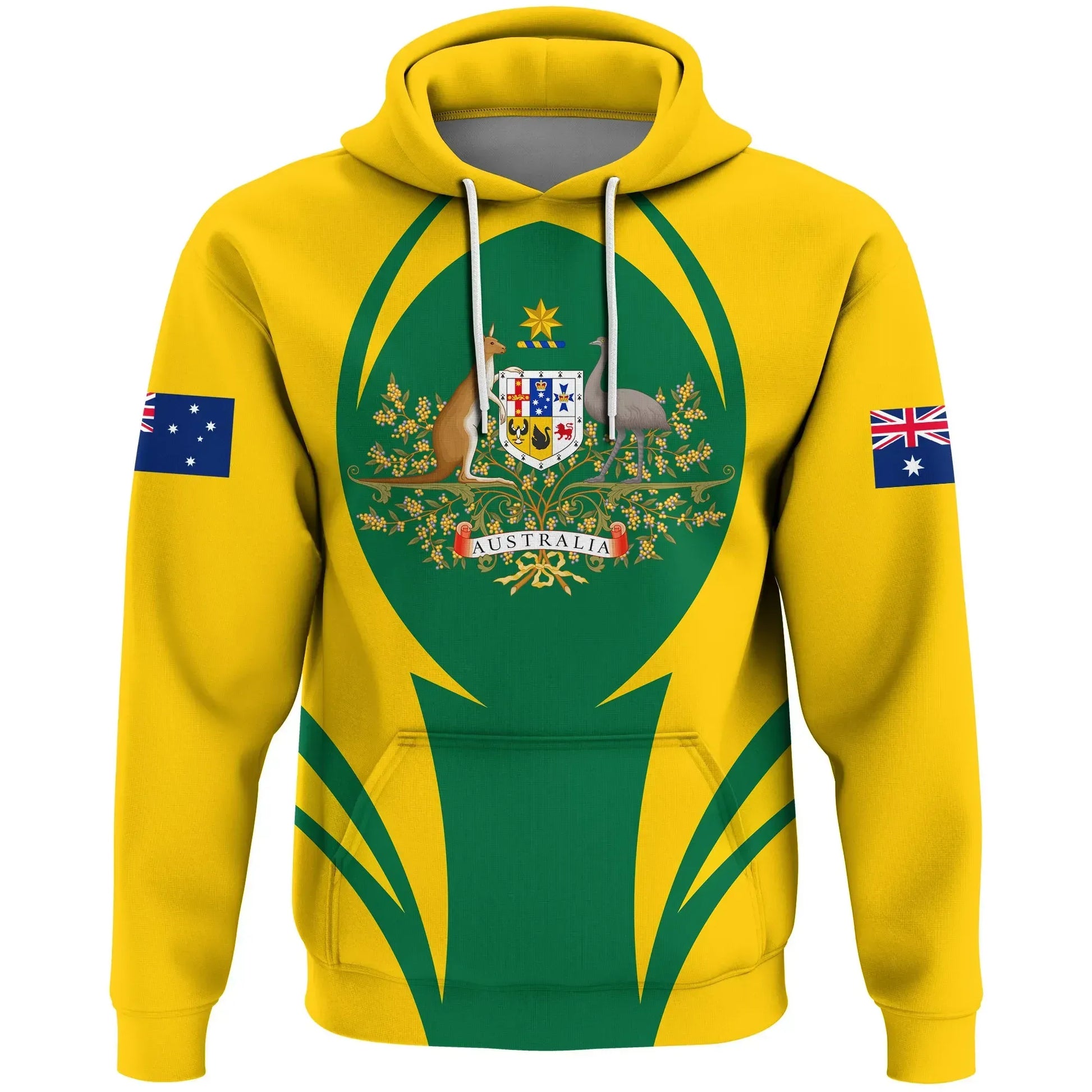 Australia Hoodie Action Flag Yellow