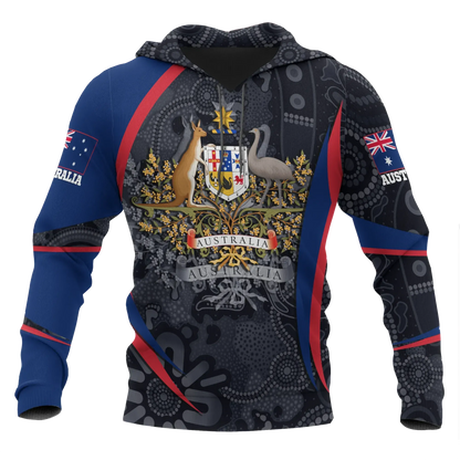 Australia Hoodie Australia Coat Of Arms Hoodie Aussie Spirit Unisex