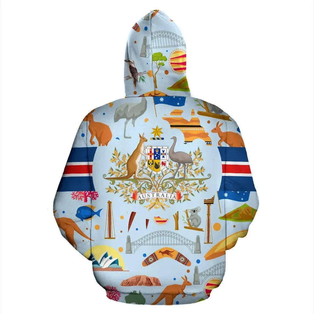 Hoodie Australia Soul Unisex Printed Zip Hoodie