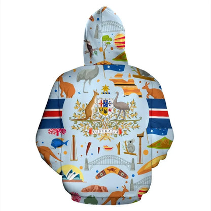 Hoodie Australia Soul Unisex Printed Zip Hoodie