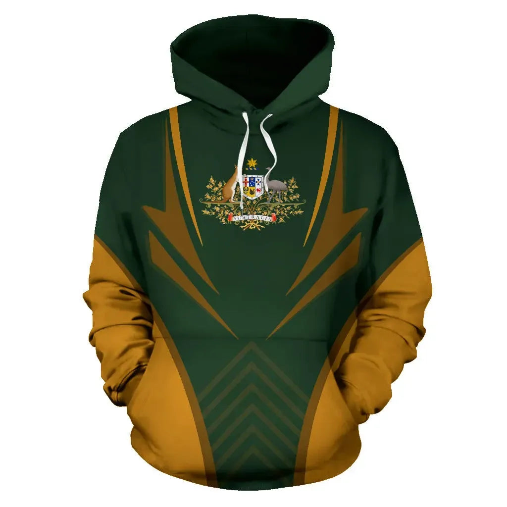 Australia Hoodie Coat Of Arms Unisex Printed Zip Hoodie