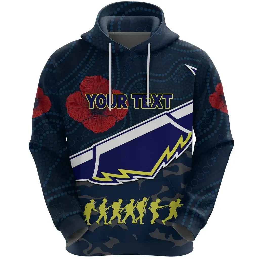 Custom Personalised Cowboys Hoodie Anzac Country Style