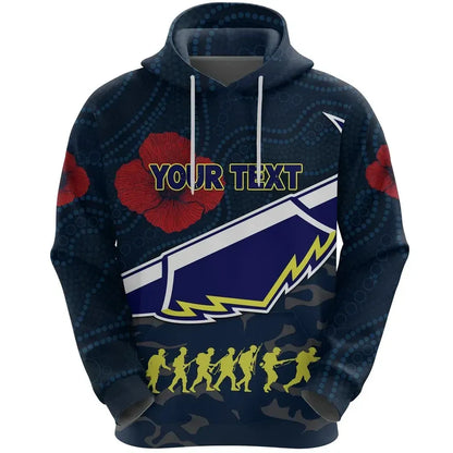 Custom Personalised Cowboys Hoodie Anzac Country Style