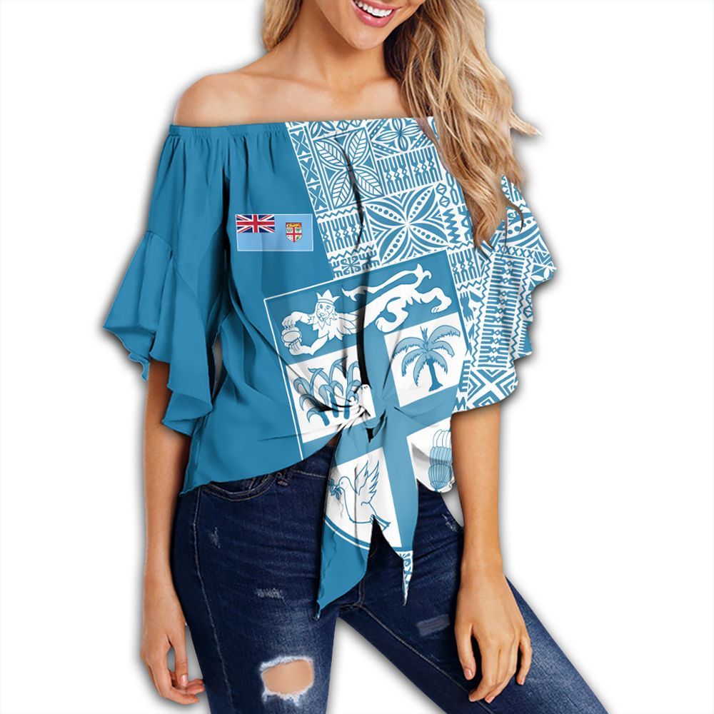 Polynesian Fiji Clothing - Fiji Spirit Off Shoulder Wrap Waist Top