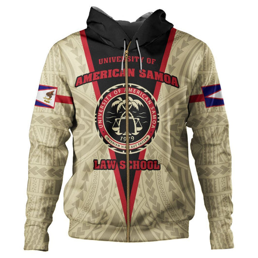 Samoan Hoodie American Samoa Law School Zip Hoodie