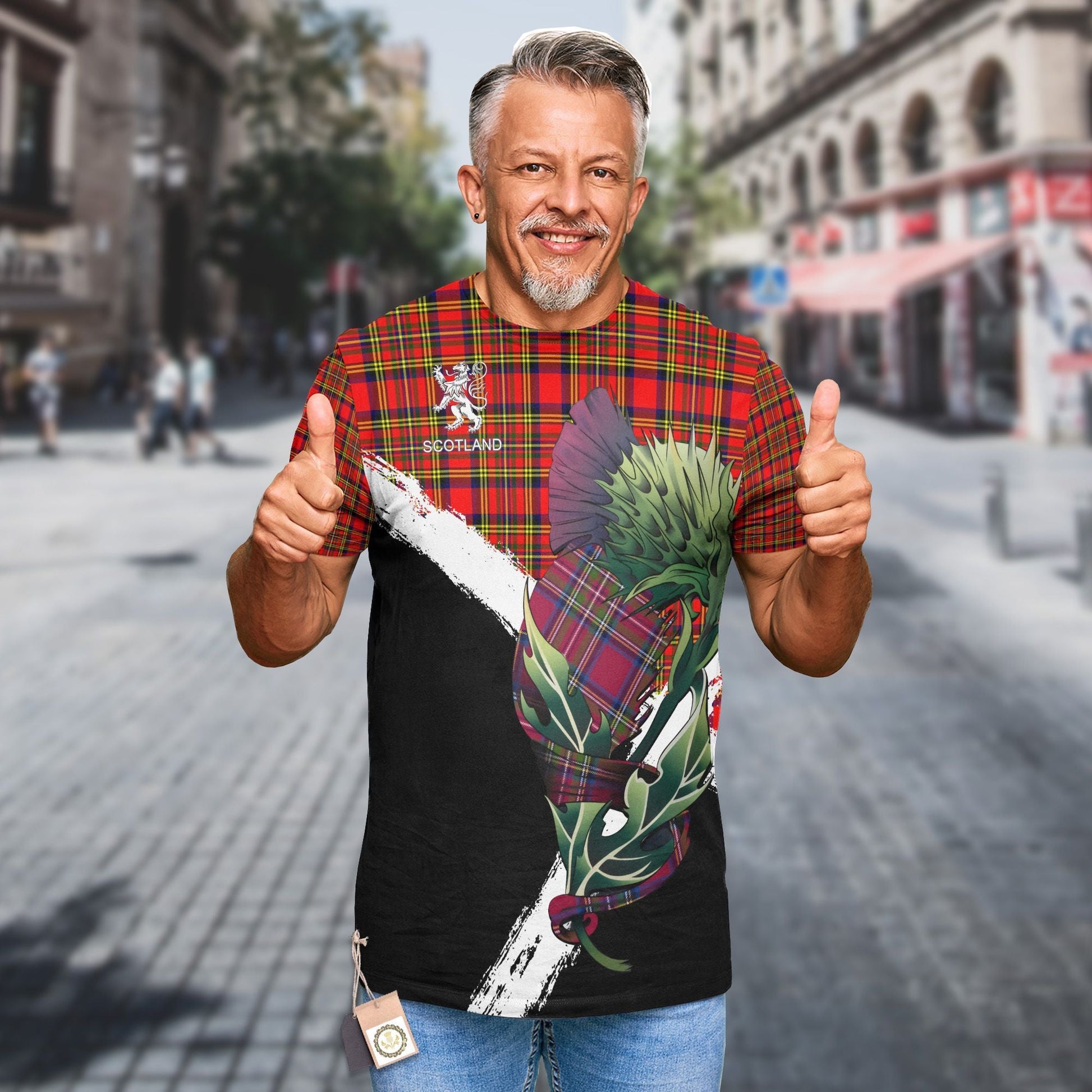 Printivon Hepburn Clan T Shirt Scottish Thistle Gift