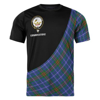 Printivon Edmonstone (of Duntreath) Clan Tartan with Kilt Design Personalized Tee Shirt Scotland Gift For Mom and Dad