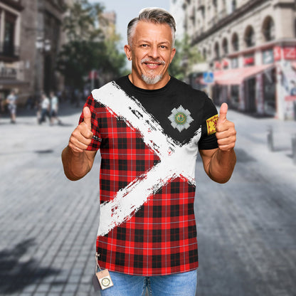 Printivon Cunningham Clan T Shirt Scotland Coat Of Arms Tartan Pattern