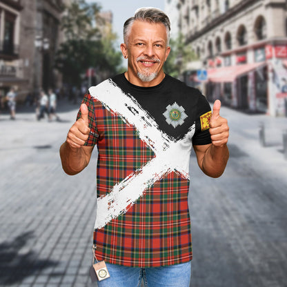 Printivon Dennistoun Clan T Shirt Scotland Coat Of Arms Tartan Pattern