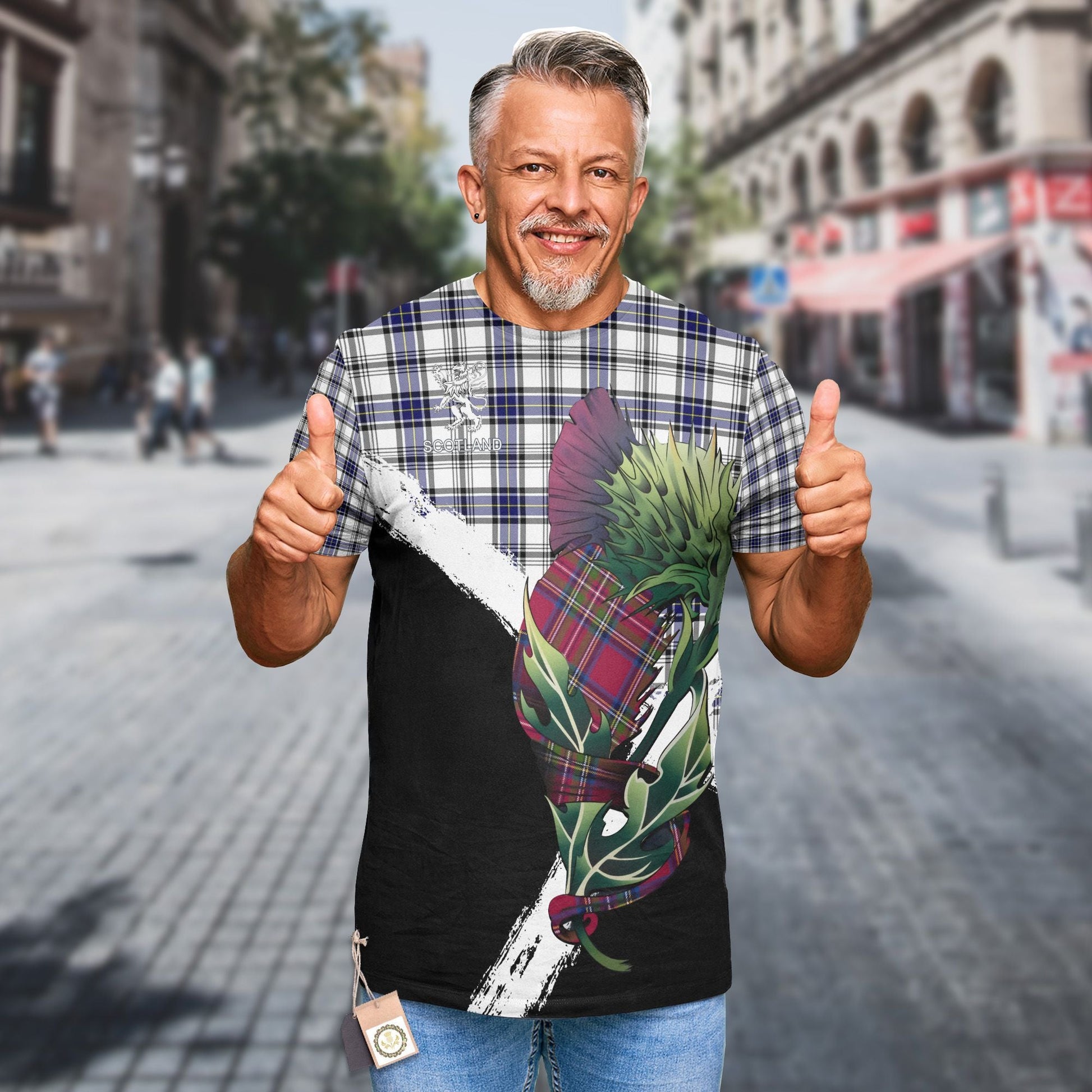 Printivon Hannay Clan T Shirt Scottish Thistle Gift