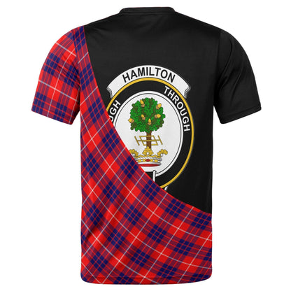 Printivon Hamilton Clan Tartan with Kilt Design Personalized Tee Shirt Scotland Gift For Mom and Dad