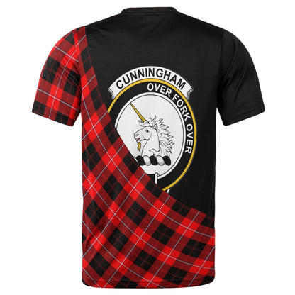 Printivon Cunningham Clan Tartan with Kilt Design Personalized Tee Shirt Scotland Gift For Mom and Dad