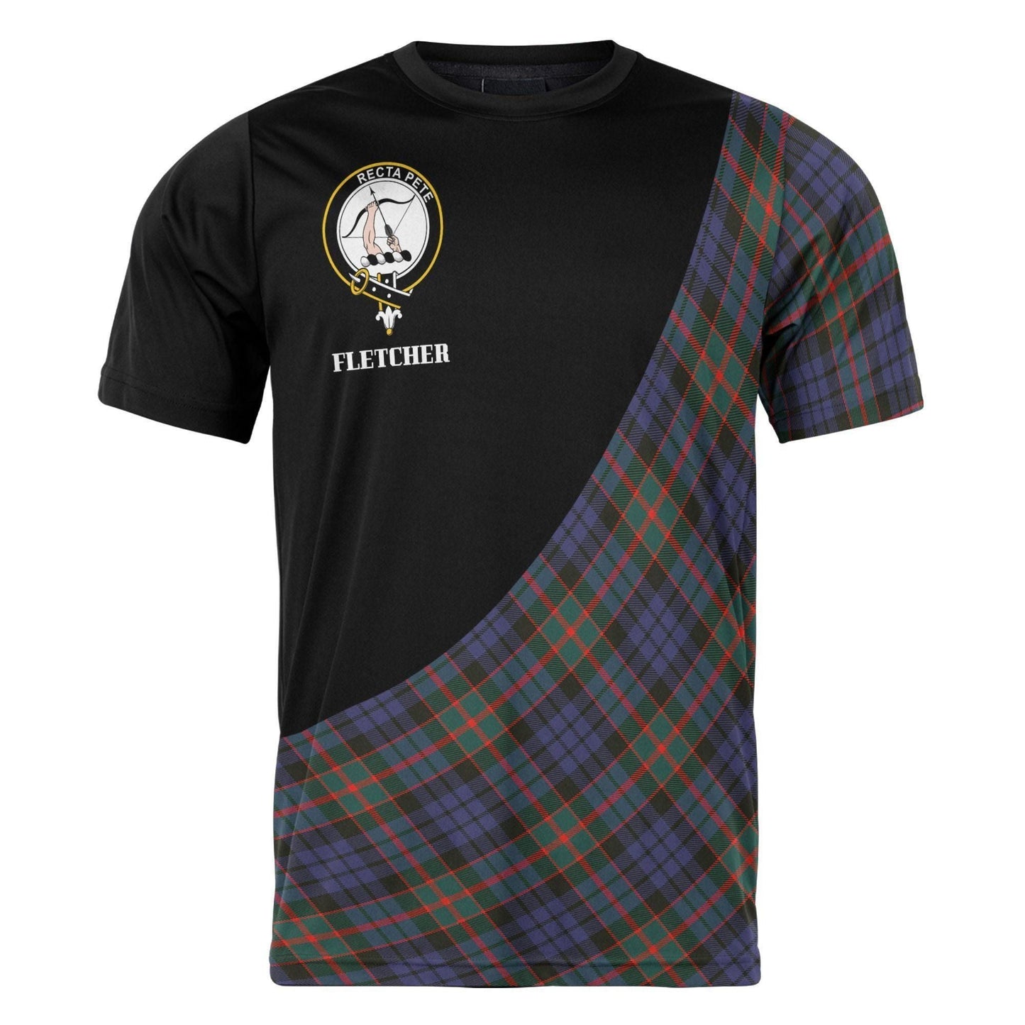 Printivon Fletcher Clan Tartan with Kilt Design Personalized Tee Shirt Scotland Gift For Mom and Dad