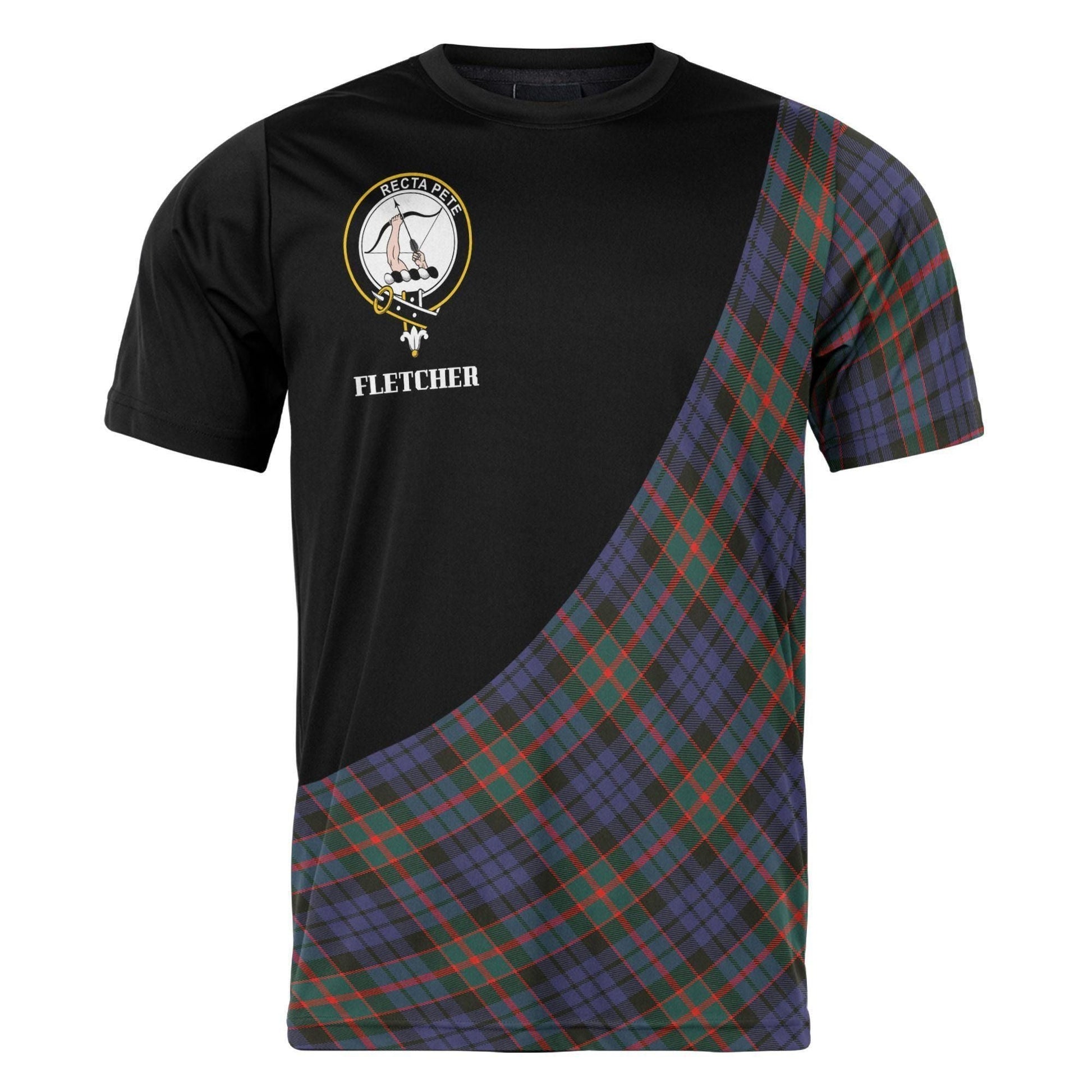 Printivon Fletcher Clan Tartan with Kilt Design Personalized Tee Shirt Scotland Gift For Mom and Dad
