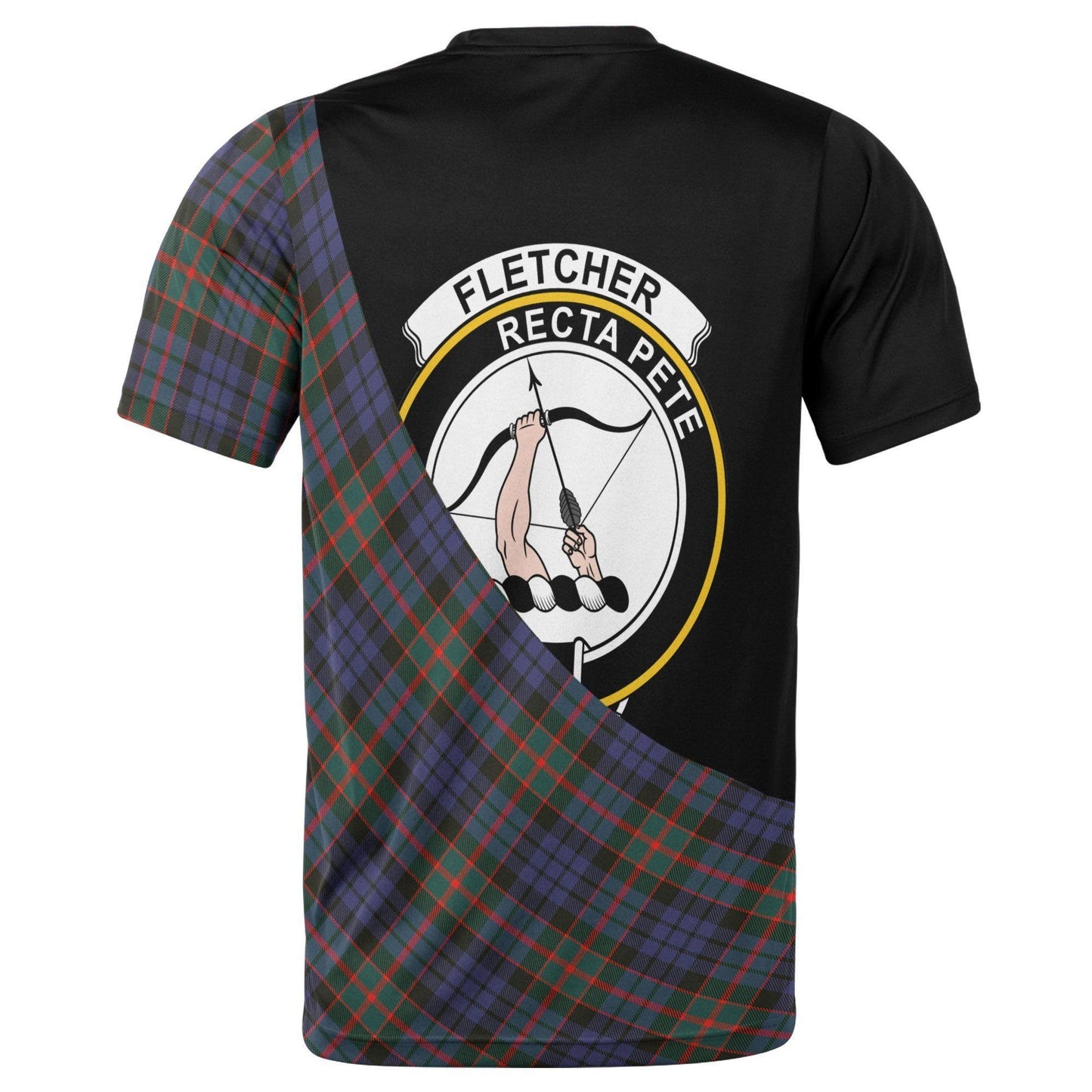 Printivon Fletcher Clan Tartan with Kilt Design Personalized Tee Shirt Scotland Gift For Mom and Dad