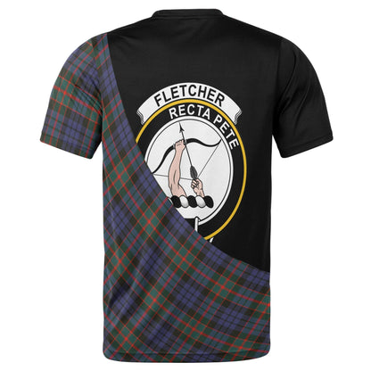 Printivon Fletcher Clan Tartan with Kilt Design Personalized Tee Shirt Scotland Gift For Mom and Dad