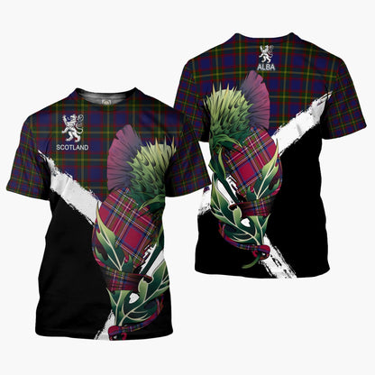 Printivon Durie Clan T Shirt Scottish Thistle Gift