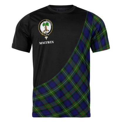Printivon MacEwen Clan Tartan with Kilt Design Personalized Tee Shirt Scotland Gift For Mom and Dad