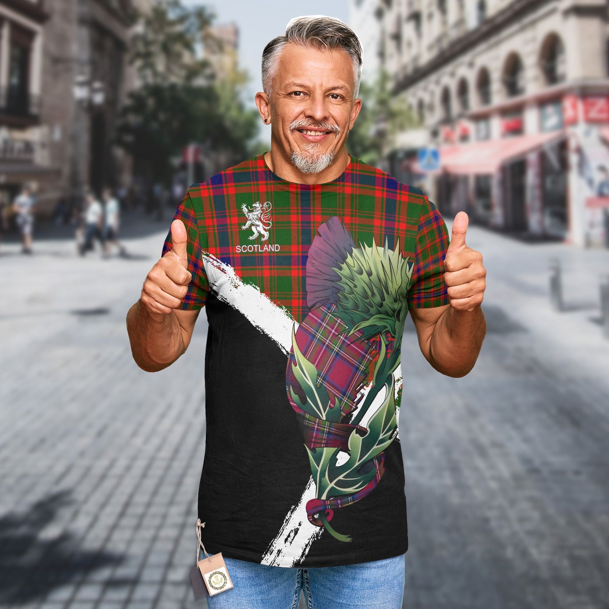 Printivon Kinninmont Clan T Shirt Scottish Thistle Gift