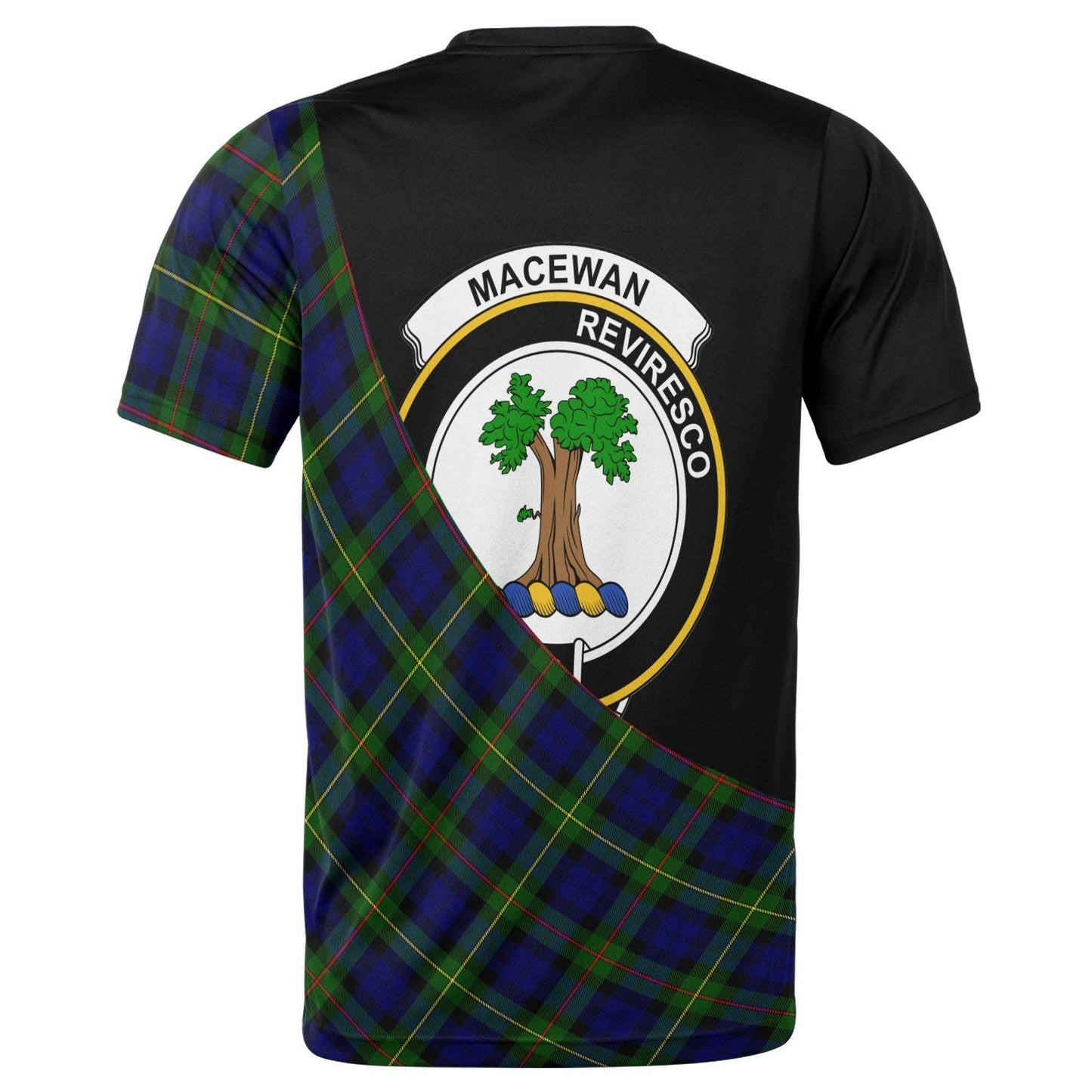 Printivon MacEwen Clan Tartan with Kilt Design Personalized Tee Shirt Scotland Gift For Mom and Dad
