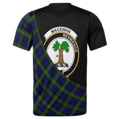 Printivon MacEwen Clan Tartan with Kilt Design Personalized Tee Shirt Scotland Gift For Mom and Dad