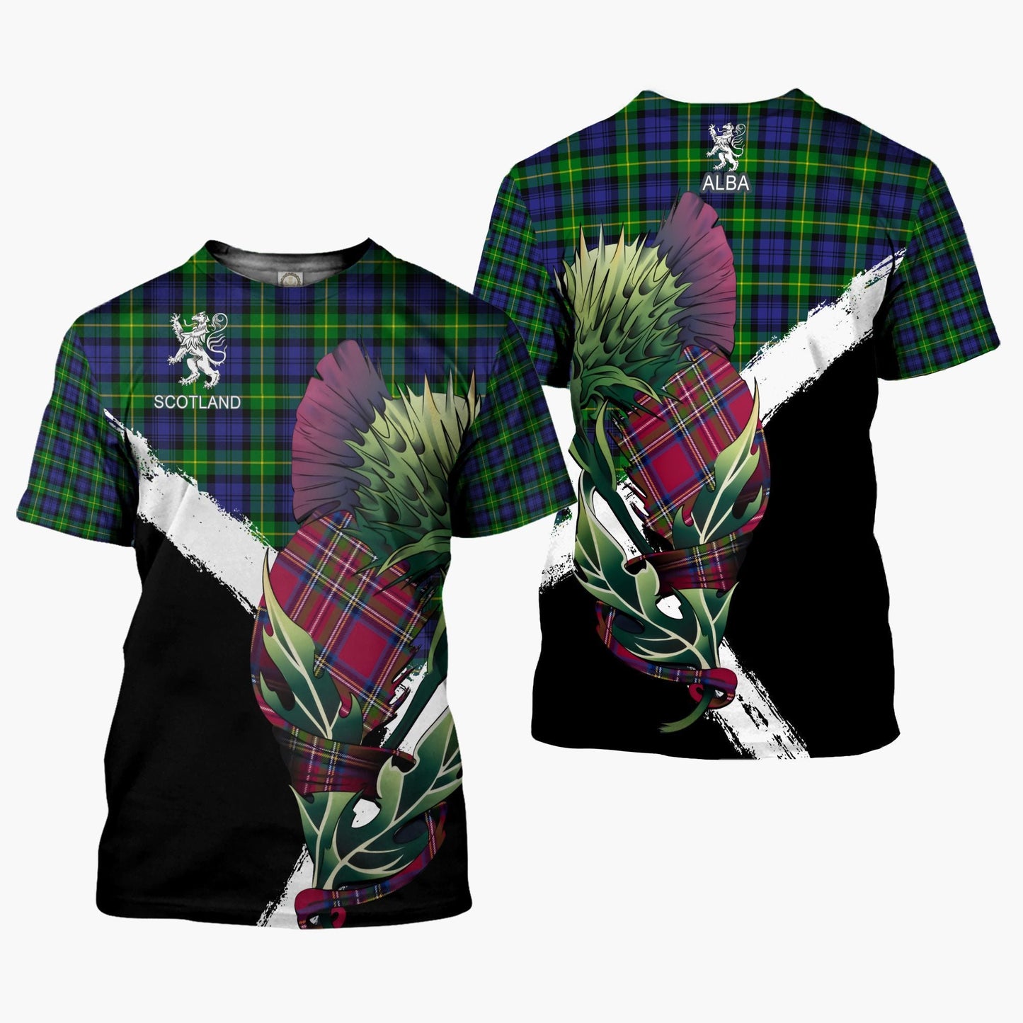 Printivon Gordon Clan T Shirt Scottish Thistle Gift