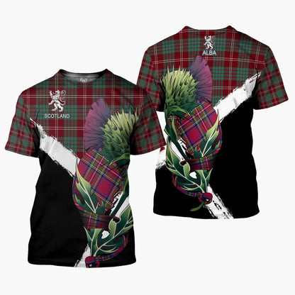Printivon Crawford Clan T Shirt Scottish Thistle Gift
