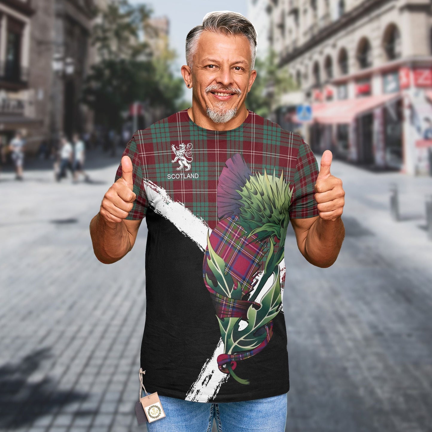 Printivon Crawford Clan T Shirt Scottish Thistle Gift