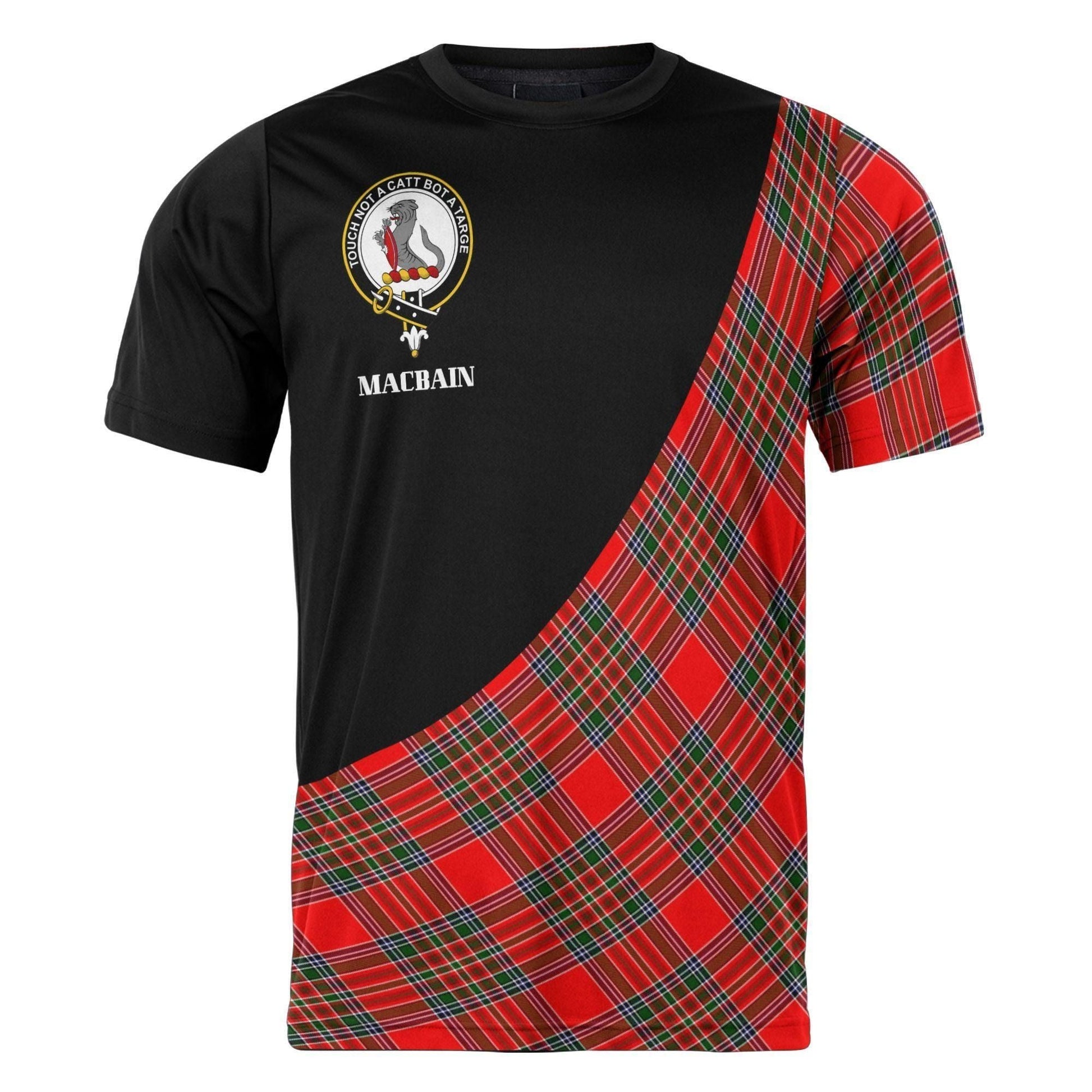 Printivon MacBain Clan Tartan with Kilt Design Personalized Tee Shirt Scotland Gift For Mom and Dad
