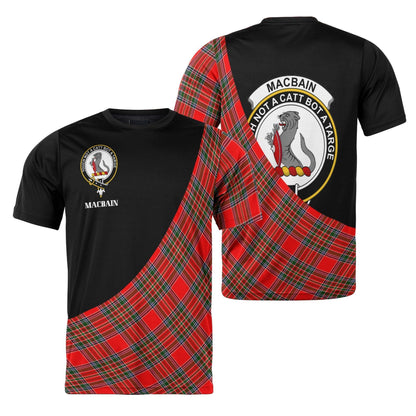 Printivon MacBain Clan Tartan with Kilt Design Personalized Tee Shirt Scotland Gift For Mom and Dad
